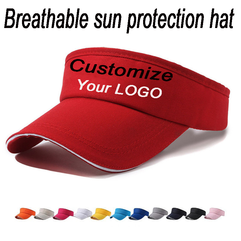 Visor Sun Hat - 커스텀 로고 빈티지 탑 썬 바이저