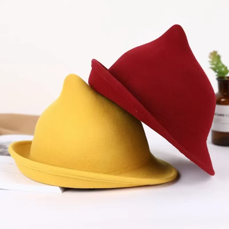 Fedora Hat Wool - 2025 100% 양모 현대 마녀 모자