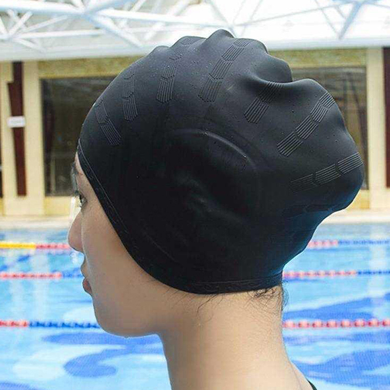 Swim Hat Silicone - 새로운【성인용 고탄성 수영모 방수 수영장 모자