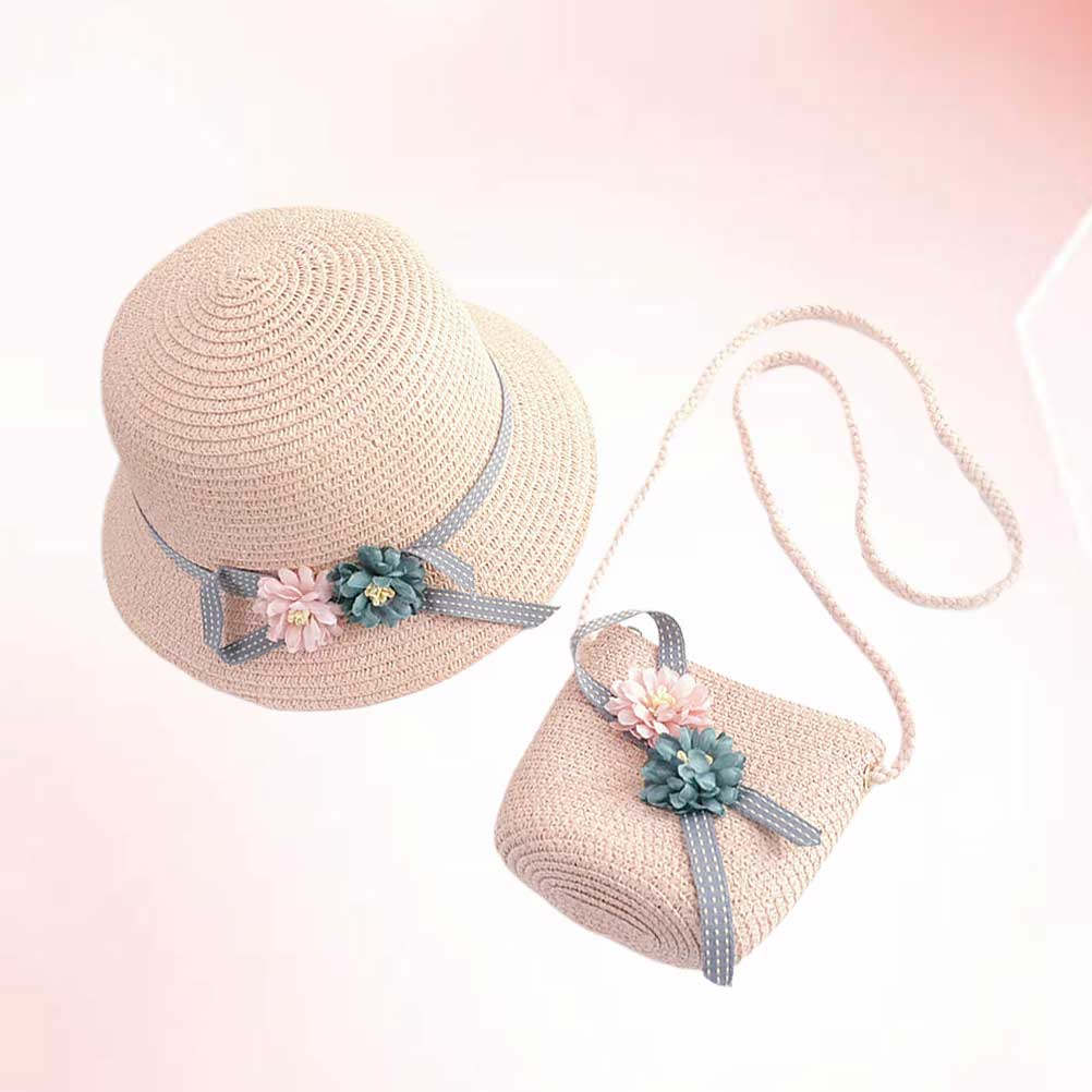 Sun Hat Wide Brim - 1세트 1 와이드 브림 썬햇과 크로스백