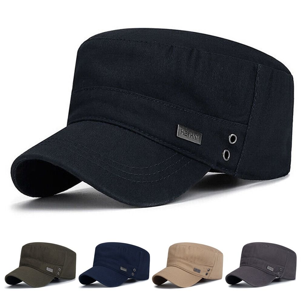 Snapback Hat Flat - 사계절 플랫 탑 모자 유니섹스 육군
