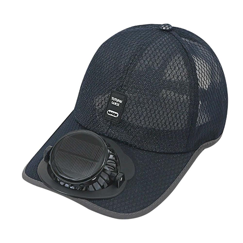 Golf Cap Dad - 태양열 팬이 있는 메쉬 야구 모자,