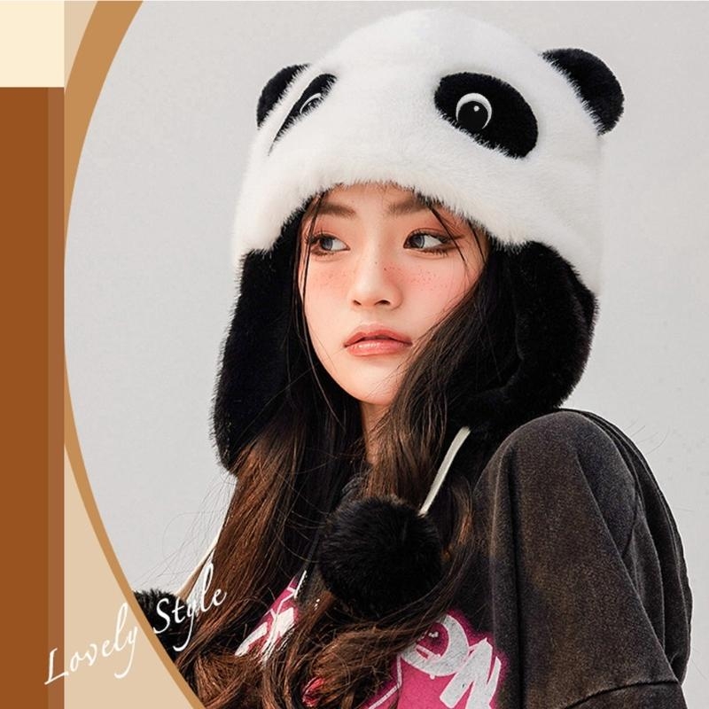 Trapper Hat Ear Flap - 팬더 귀 모자 팬더 귀고리 모자