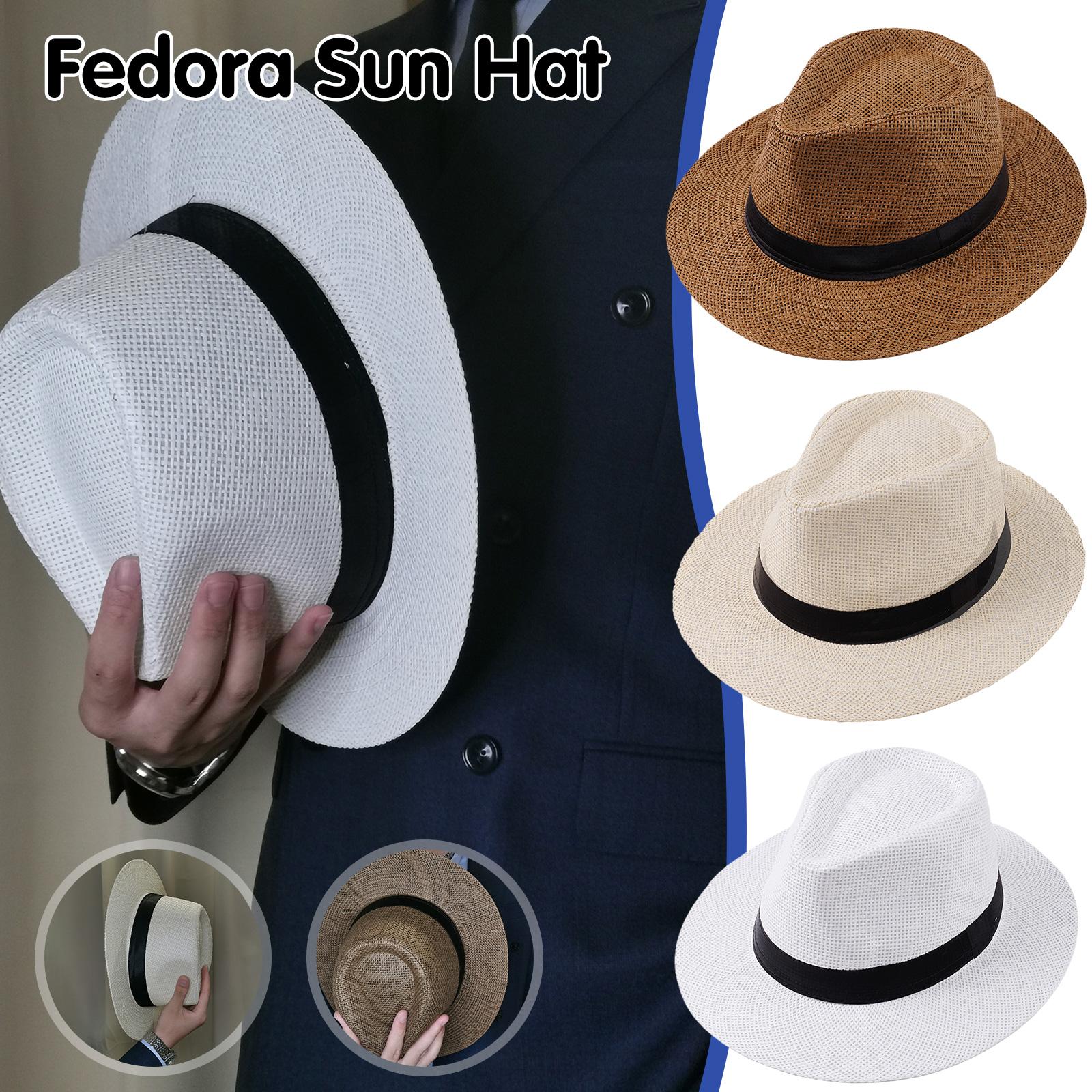 Cowboy Hat Straw - 남성 여름 파나마 밀짚모자 내추럴 패션