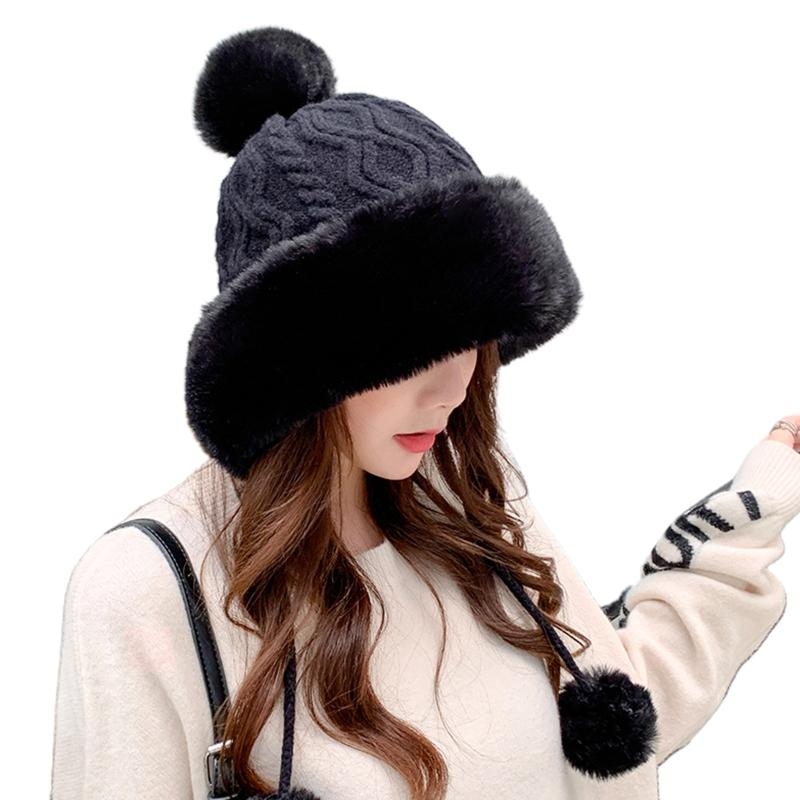 Trapper Hat Ear Flap - 여성 겨울 따뜻한 두꺼운 플러시 케이블