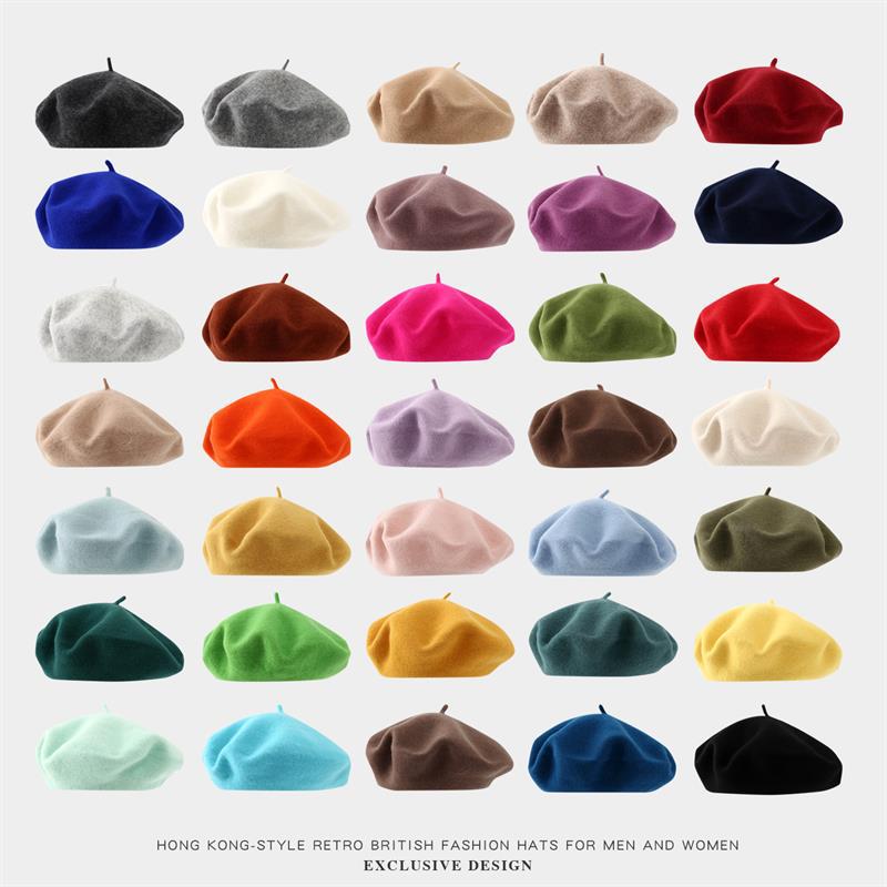 Beret French Wool - 빅 사이즈 베레모 여성용 대형 베레모