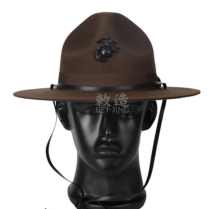 Fedora Hat Wool - 미국 해병대 모자 서부 카우보이 모자