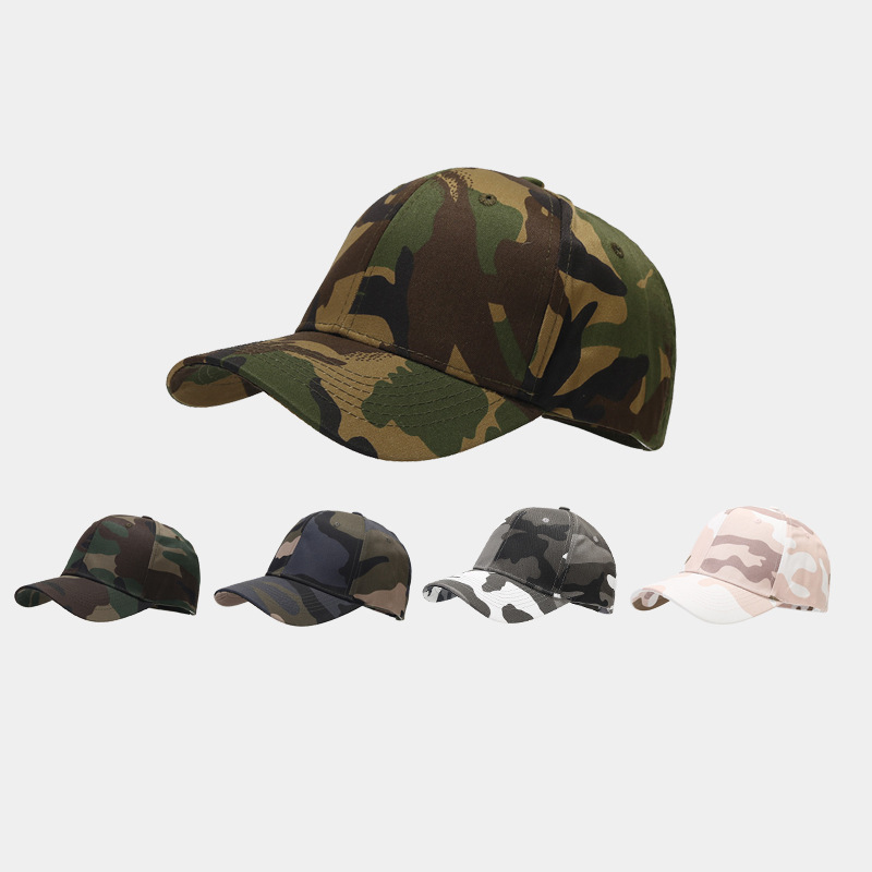 Dad Hat Cotton - 우드랜드 카모플라주 야구 모자, 조절 가능한