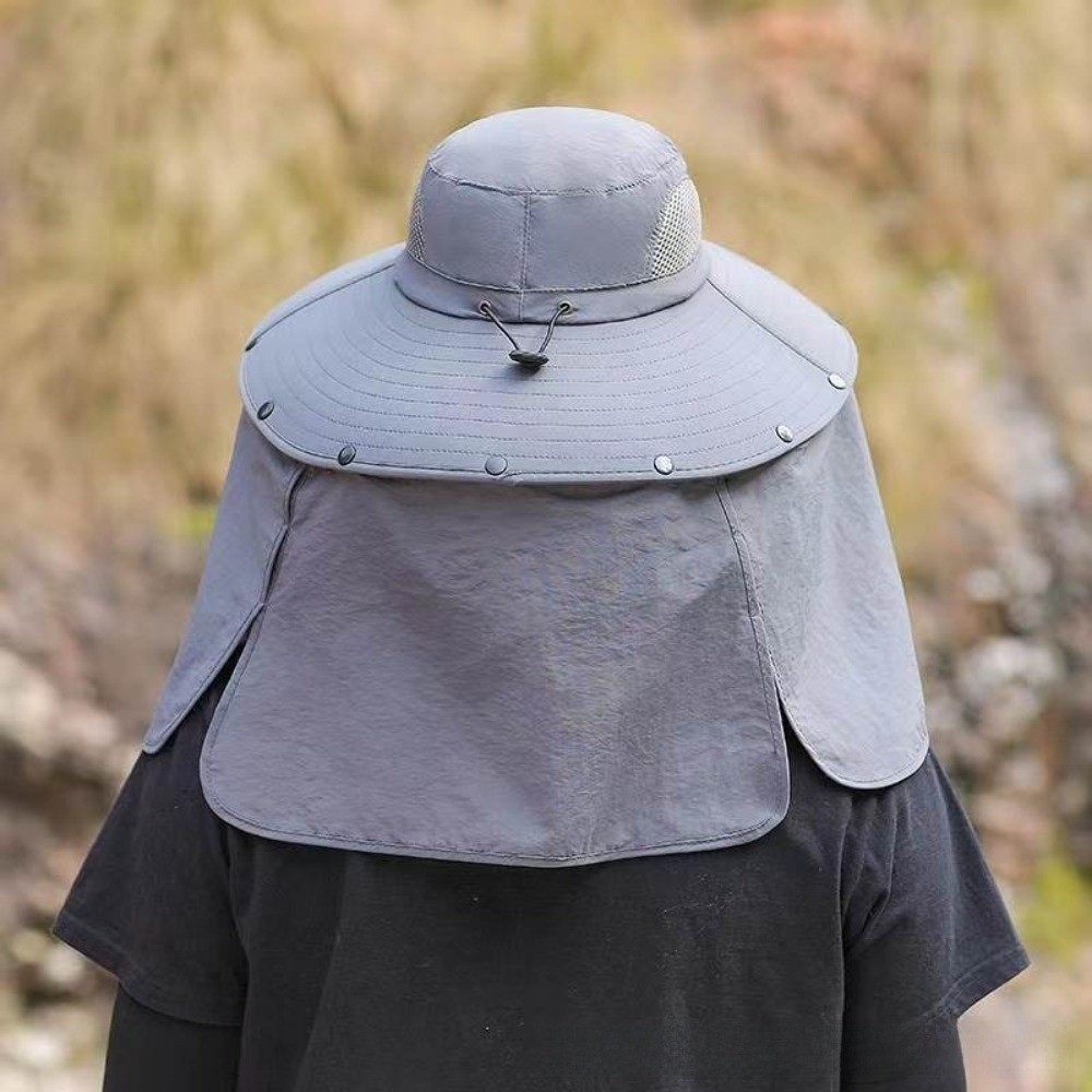 Visor Sun Hat - 탈부착 가능한 천 소재 남성용 햇빛