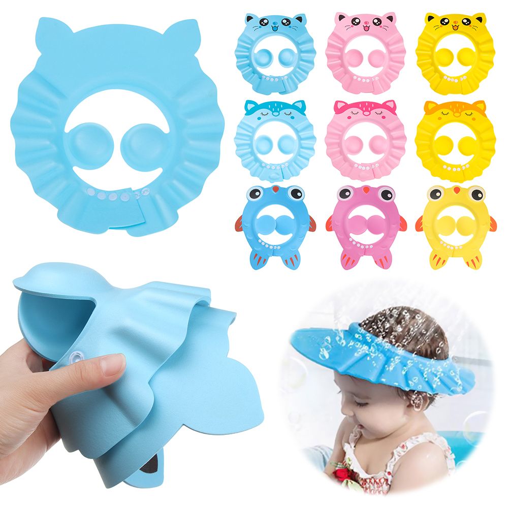 Swim Hat Silicone - 방수 조절식 눈 보호 목욕 바이저,