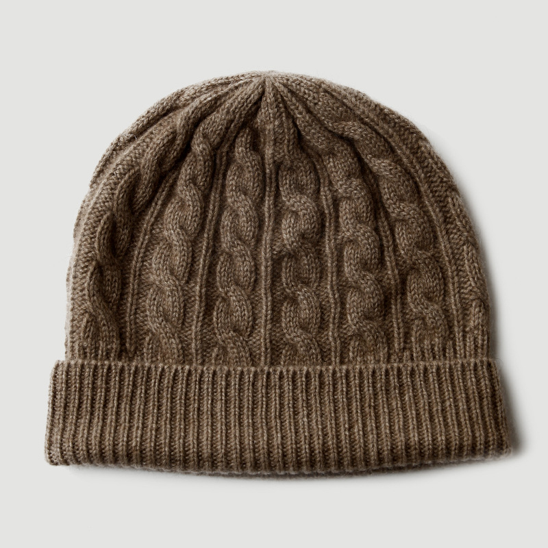 100% 순수 캐시미어 니트 비니 모자, 케이블 트위스 - Beanie Cuffed Knit 리뷰 및 가격