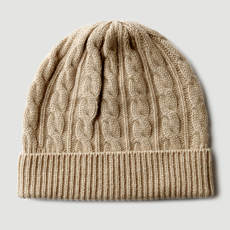 100% 순수 캐시미어 니트 비니 모자, 케이블 트위스 - Beanie Cuffed Knit 리뷰 및 가격