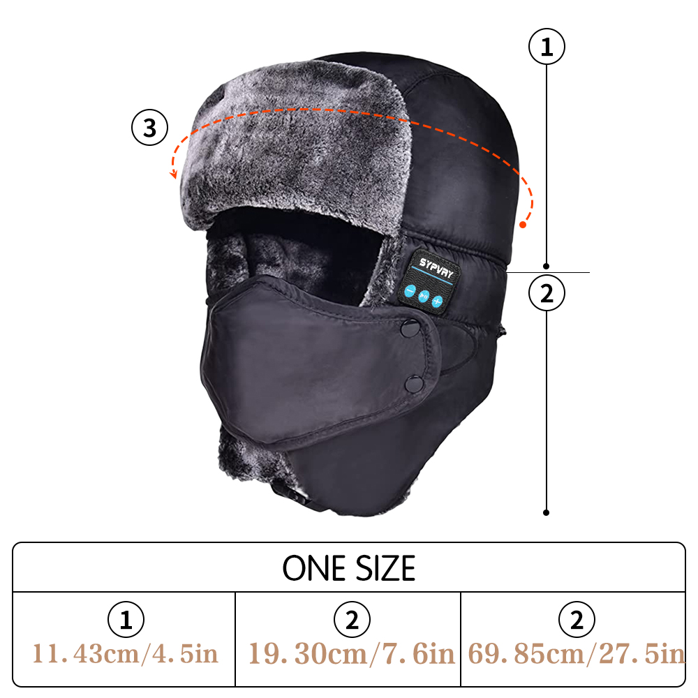 남녀공용 겨울 트래퍼 모자, 블루투스 무선 헤드폰, 따 - Trapper Hat Ear Flap 리뷰 및 가격