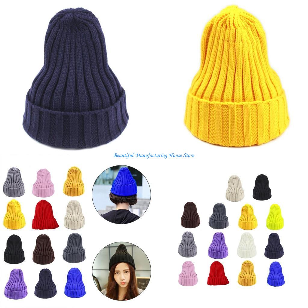 E56A 유니섹스 겨울 리브 니트 포인티드 비니 모자  - Beanie Cuffed Knit 리뷰 및 가격