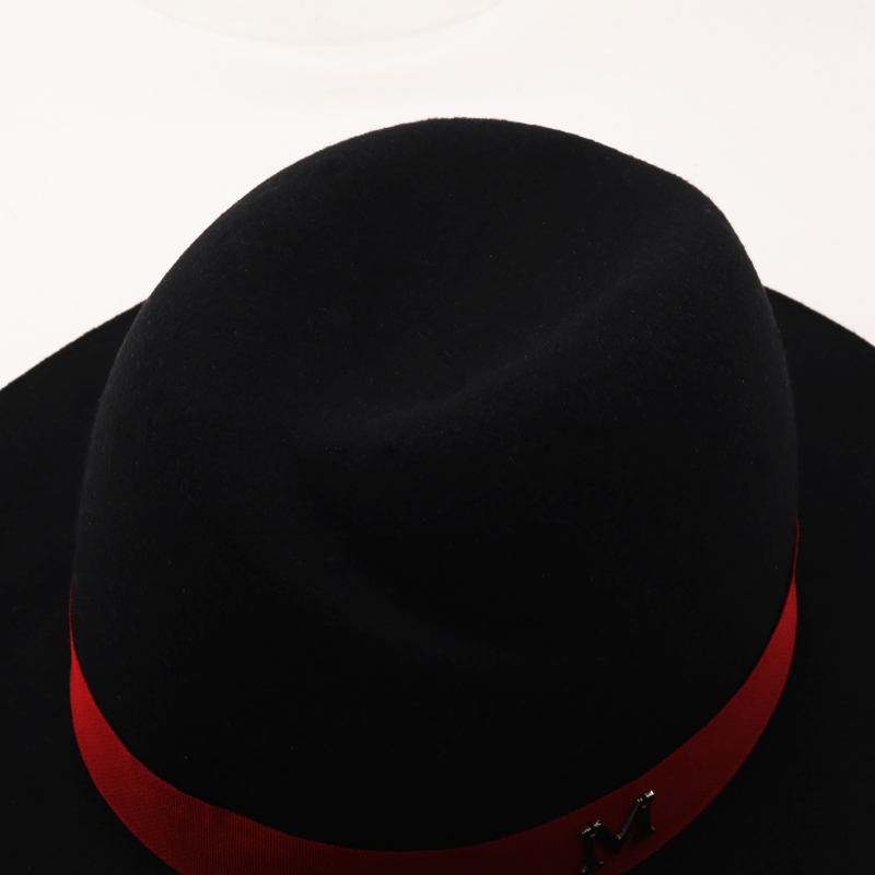 새로운 외부 블랙 내부 레드 울 펠트 재즈 페도라 모자 - Fedora Hat Wool 리뷰 및 가격
