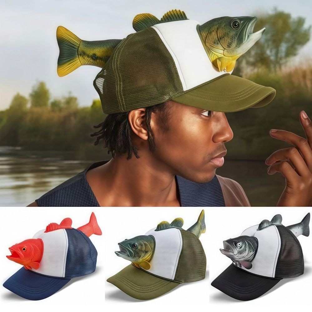 재미있는 3D 물고기 동물 트러커 모자, 조절 가능한  - Trucker Cap Mesh 리뷰 및 가격