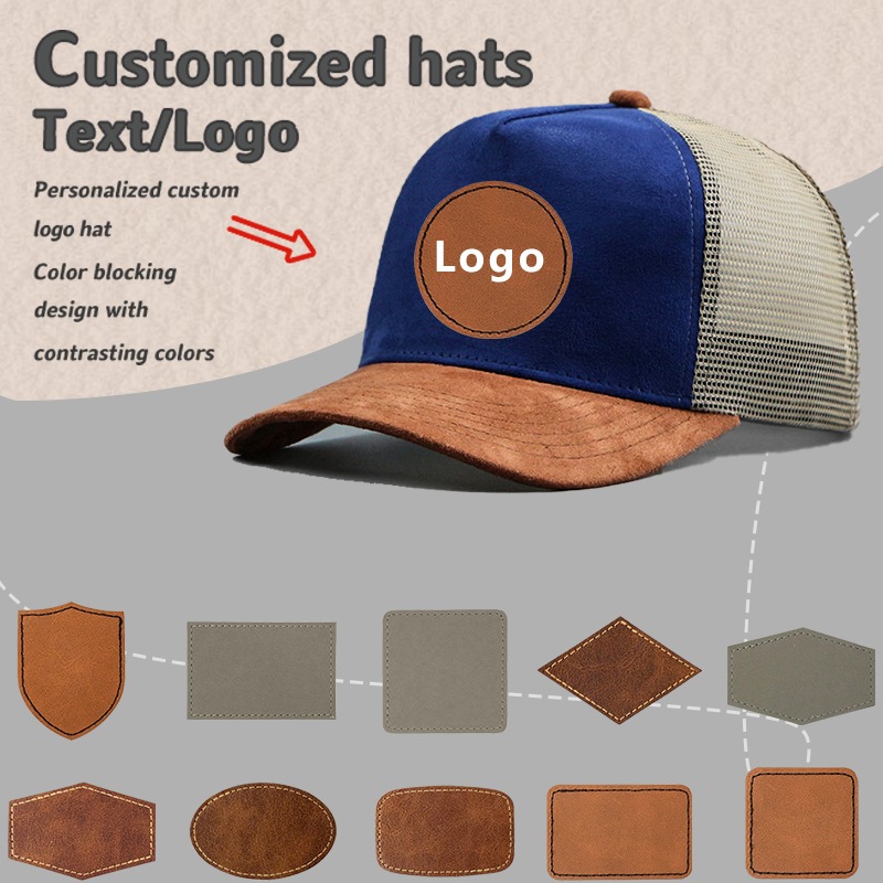 가죽 라벨 사용자 정의 로고 5 패널 스웨이드 야구 모 - Baseball Cap Structured 리뷰 및 가격