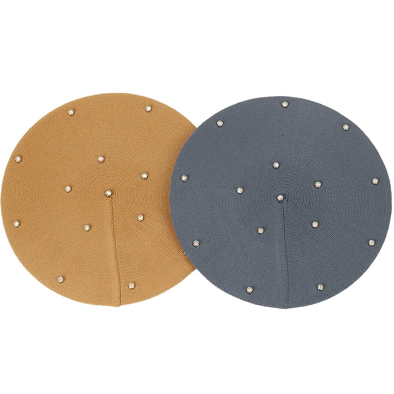 여성용 컬러 라인스톤 베레모 패션 가을 겨울 신상 울  - Beret French Wool 리뷰 및 가격