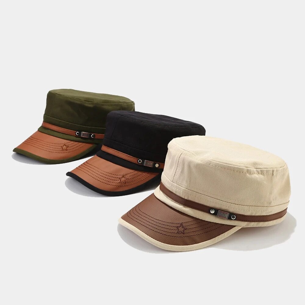 캐주얼 생도 모자 남자 플랫 탑 모자 패션 코튼 바이저 - Dad Hat Cotton 리뷰 및 가격