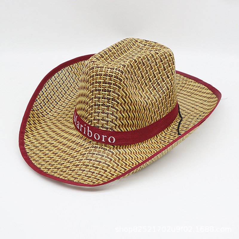 남성용 레트로 웨스턴 카우보이 여름 밀짚 모자 넓은 곱 - Cowboy Hat Straw 리뷰 및 가격