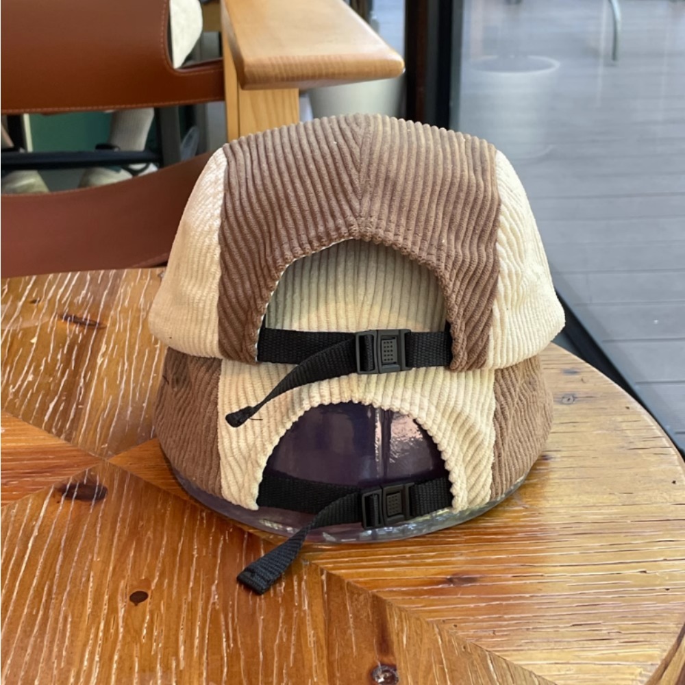 남녀공용 5 패널 쇼트 브림 캡, 빈티지 클래식 블랙  - Corduroy Cap 5 Panel 리뷰 및 가격