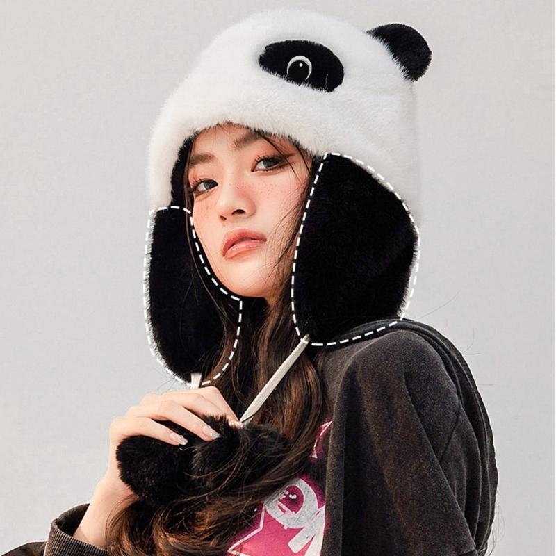 팬더 귀 모자 팬더 귀고리 모자 후드 모자 양털 귀고리 - Trapper Hat Ear Flap 리뷰 및 가격