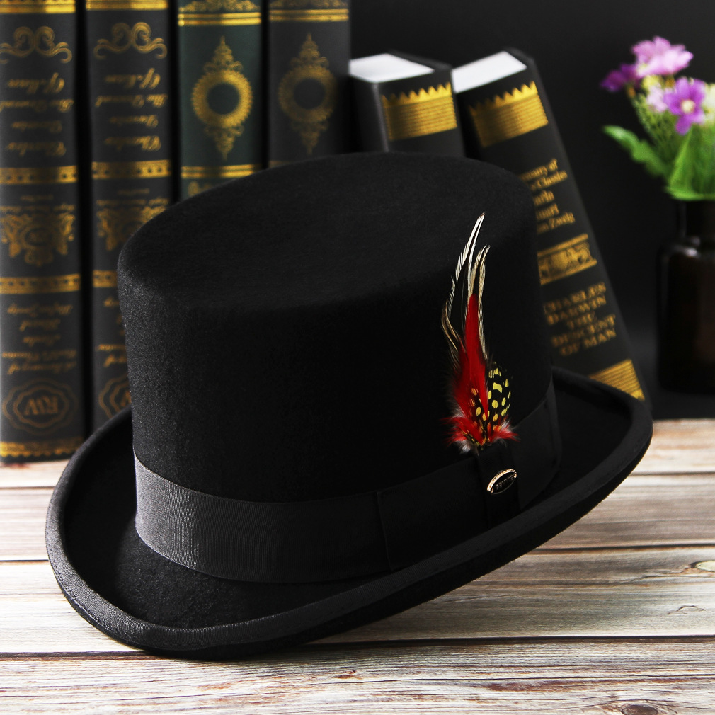 새로운 남자 모자 100% 양모 페도라 모자 유니섹스  - Fedora Hat Wool 리뷰 및 가격