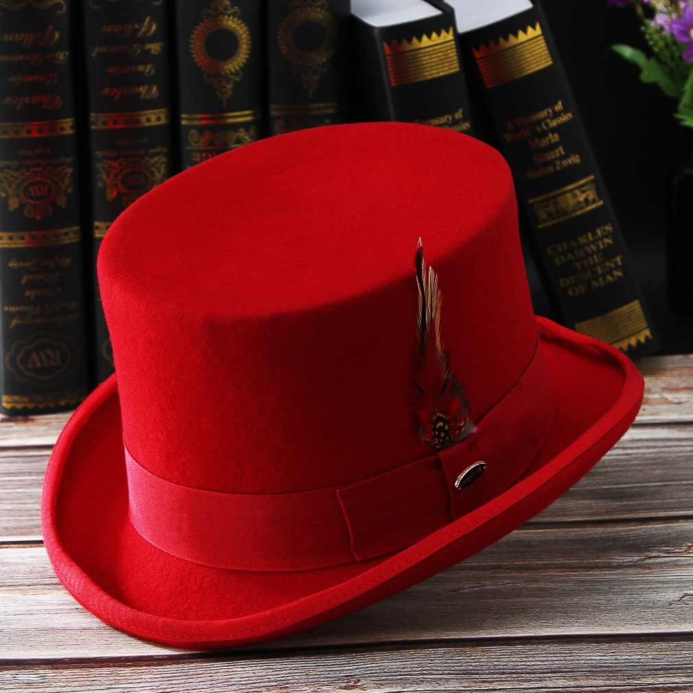 새로운 남자 모자 100% 양모 페도라 모자 유니섹스  - Fedora Hat Wool 리뷰 및 가격