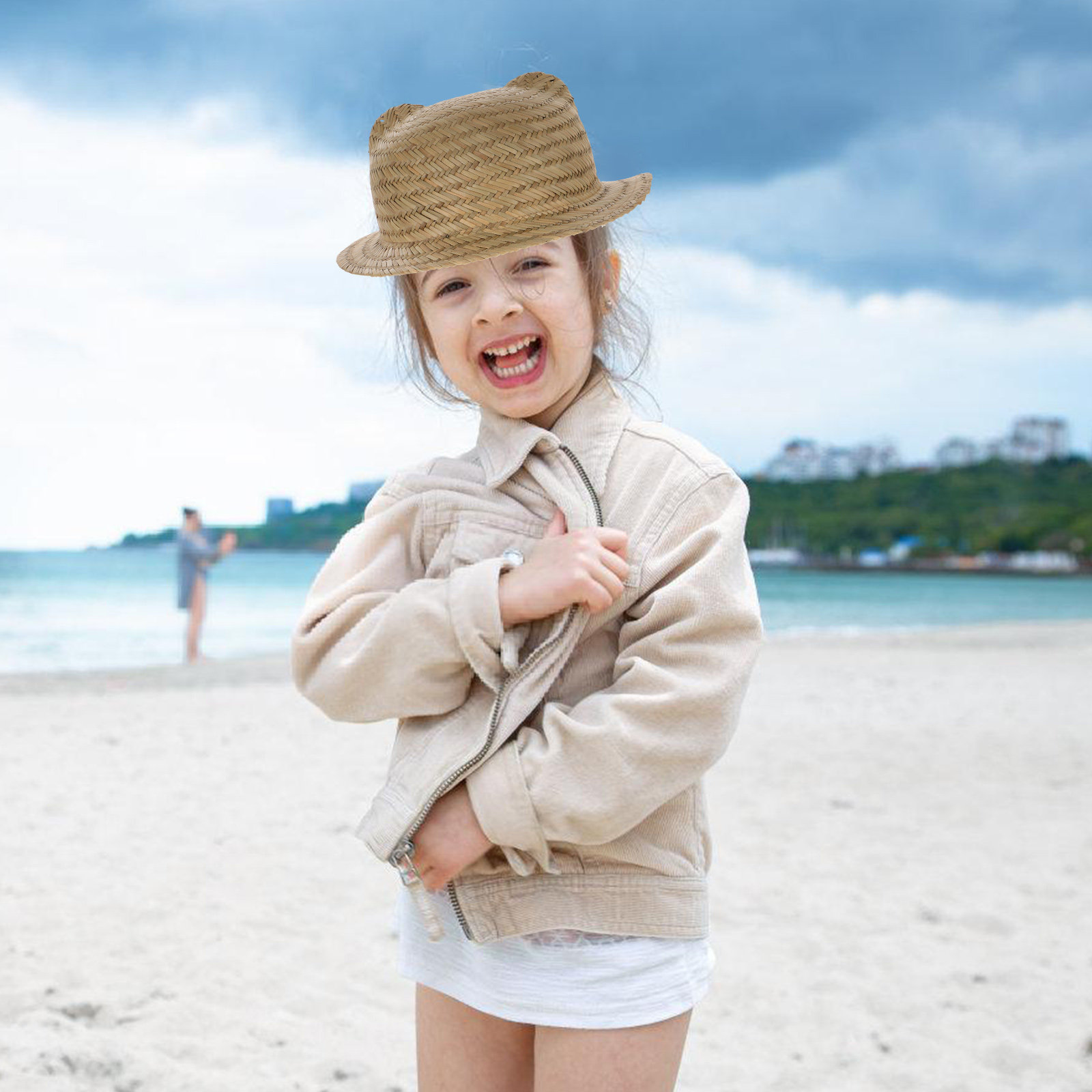 어린이 밀짚 모자 넓은 챙 통기성 자외선 차단 해변 피 - Sun Hat Wide Brim 리뷰 및 가격