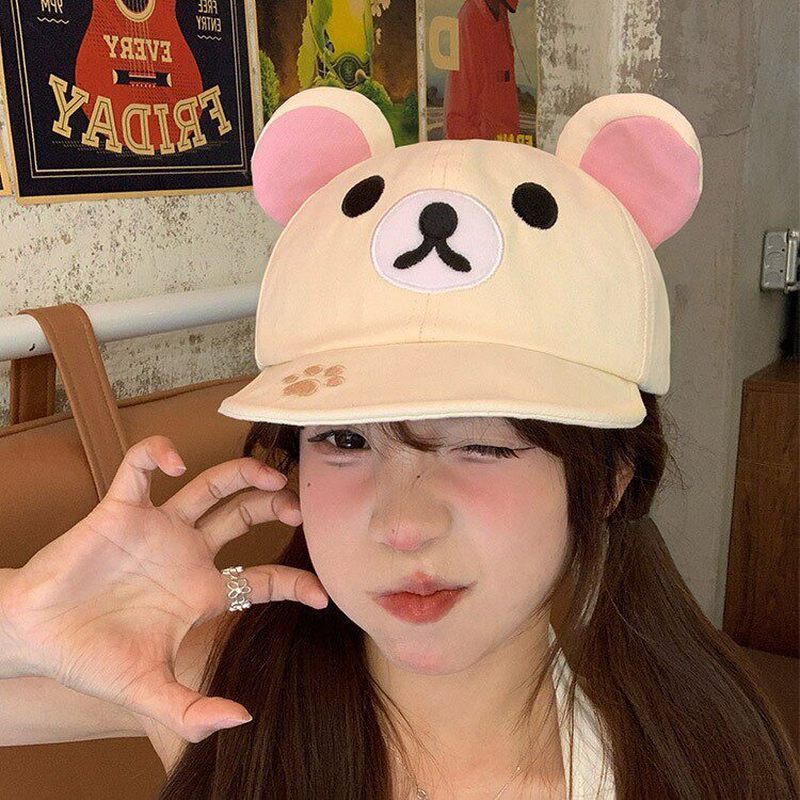 릴라쿠마 귀달이 모자 여성용 여름 모자 소녀 어린이 커 - Visor Sun Hat 리뷰 및 가격