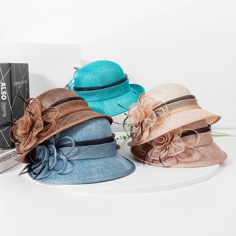 트렌디한 오간자 썬햇, 러플 장식 와이드 브림 웨딩햇, - Sun Hat Wide Brim 리뷰 및 가격