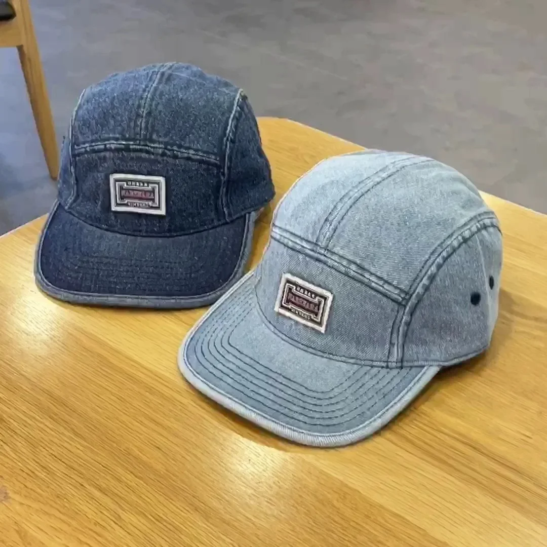 빈티지 플랫 브림 데님 야구 모자 남성 여성 하라주쿠  - Corduroy Cap 5 Panel 리뷰 및 가격