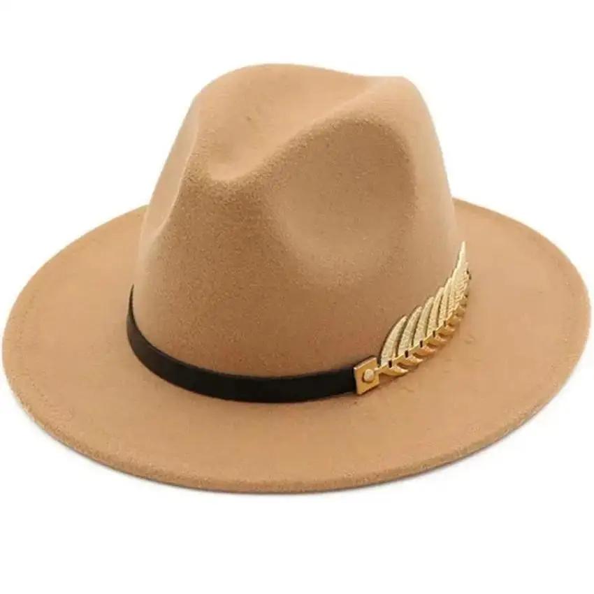 간단한 패션 공식 행사 커플 모직 모자 큰 챙 재즈 모 - Fedora Hat Wool 리뷰 및 가격