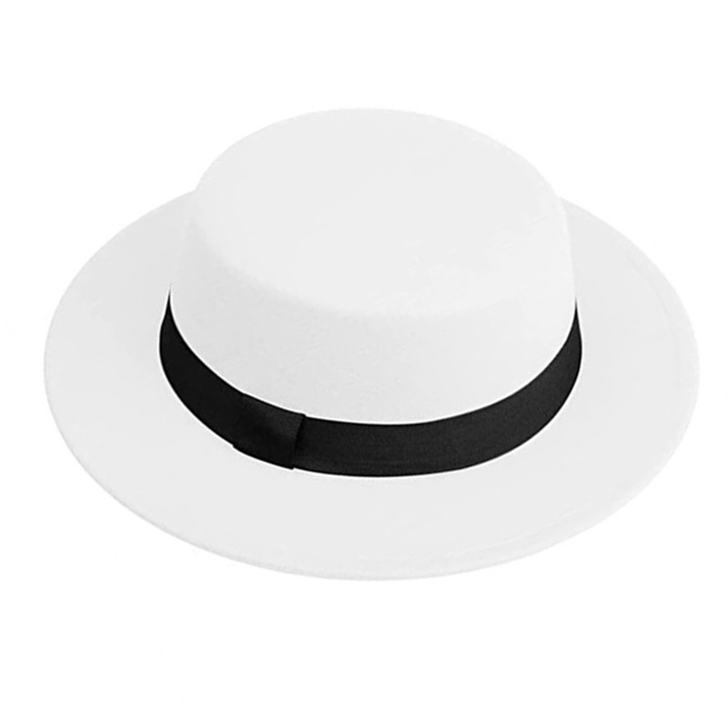 남녀 공용 흰색 페도라 모자 플랫 탑 햇 펠트 포크 파 - Fedora Hat Wool 리뷰 및 가격