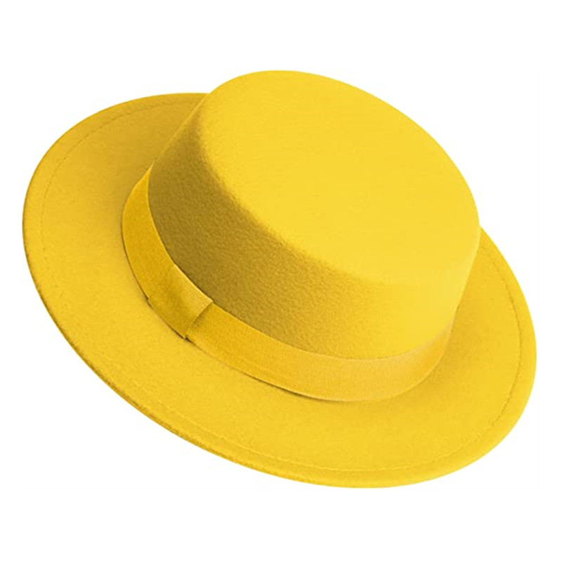 남녀 공용 흰색 페도라 모자 플랫 탑 햇 펠트 포크 파 - Fedora Hat Wool 리뷰 및 가격