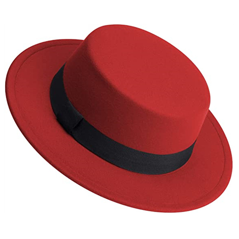 남녀 공용 흰색 페도라 모자 플랫 탑 햇 펠트 포크 파 - Fedora Hat Wool 리뷰 및 가격