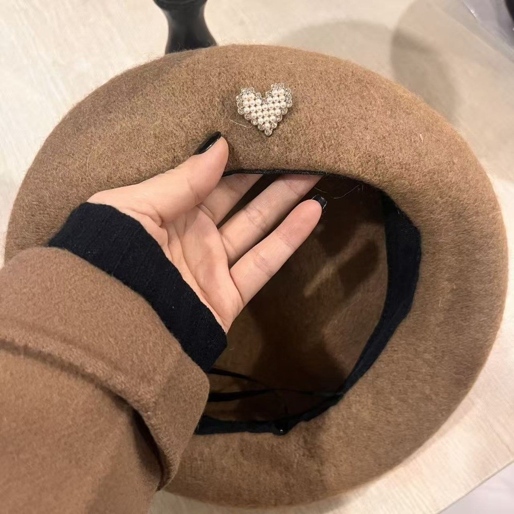 패션 따뜻한 겨울 울 베레모 모자 레트로 단색 프랑스  - Beret French Wool 리뷰 및 가격