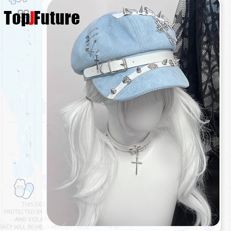 여성용 하라주쿠 팔각형 캡 고딕 펑크 로리타 서브컬쳐  - Dad Hat Cotton 리뷰 및 가격