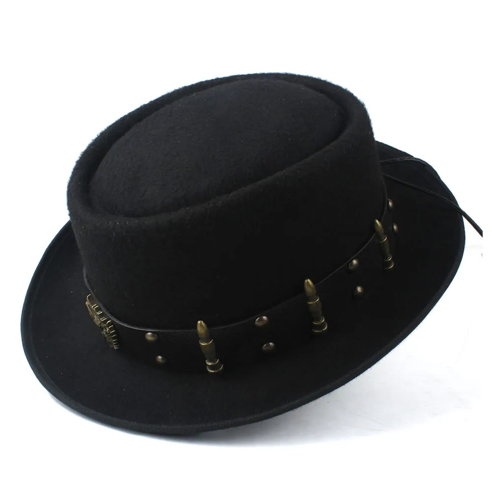 남녀공용 펑크 벨트 패션 울 페도라 트릴비 파시네이터  - Fedora Hat Wool 리뷰 및 가격