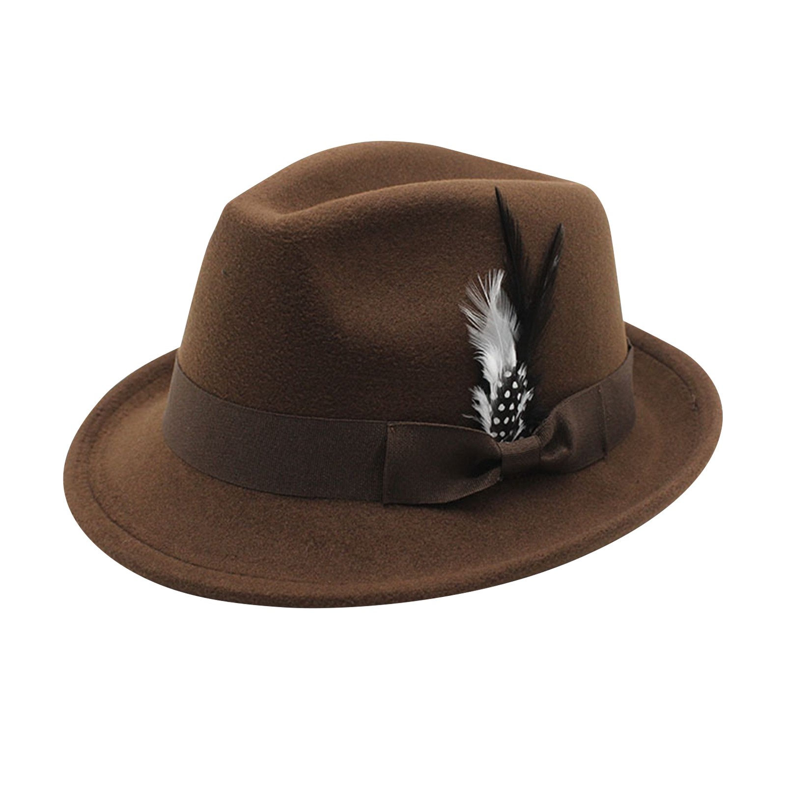 빈티지 페도라 모자 여성 남성 탑 모자, 깃털 펠트 모 - Fedora Hat Wool 리뷰 및 가격
