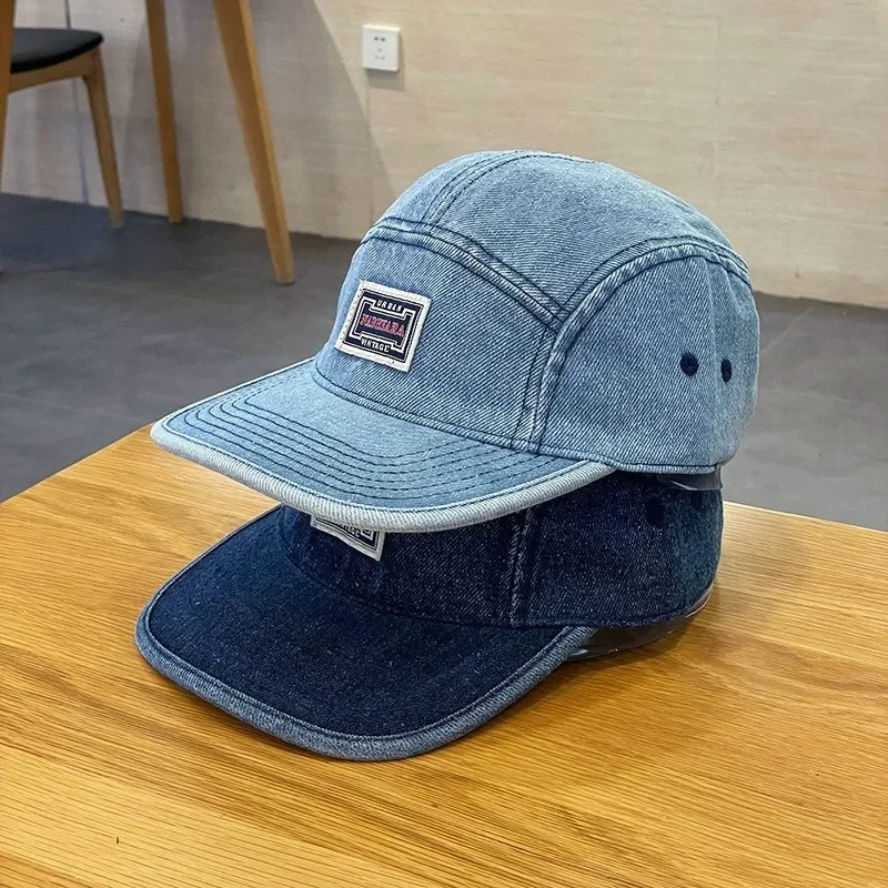빈티지 플랫 브림 데님 야구 모자 남성 여성 하라주쿠  - Corduroy Cap 5 Panel 리뷰 및 가격