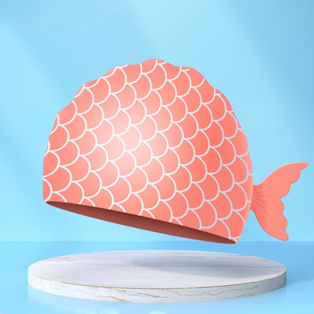 귀여운 물고기 어린이 수영 모자 만화 귀 보호 실리콘  - Swim Hat Silicone 리뷰 및 가격