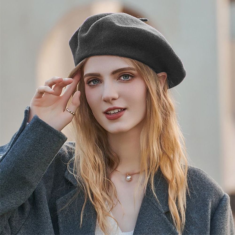 패션 따뜻한 겨울 울 베레모 레트로 우아한 프랑스 예술 - Beret French Wool 리뷰 및 가격