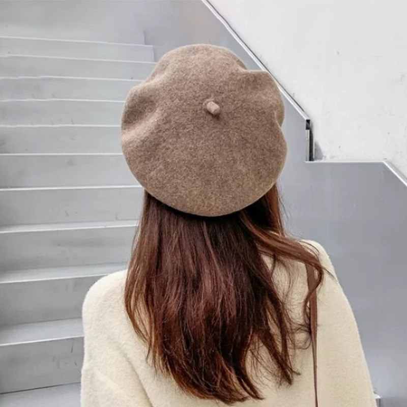 가을 클래식 프랑스산 울 베레모 여성용 빈티지 단색 부 - Beret French Wool 리뷰 및 가격