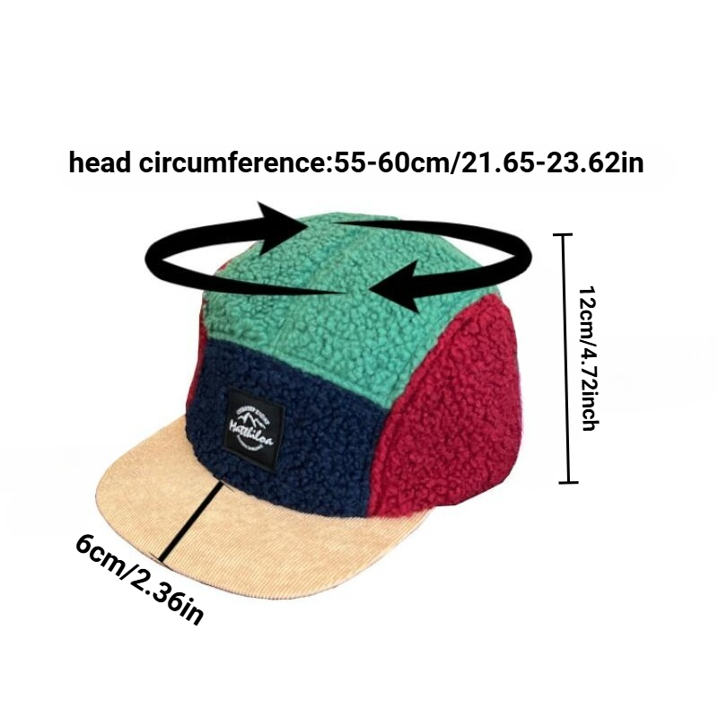 남녀공용 5패널 레트로 플리스 캡, 컬러 블록 패치워크 - Corduroy Cap 5 Panel 리뷰 및 가격