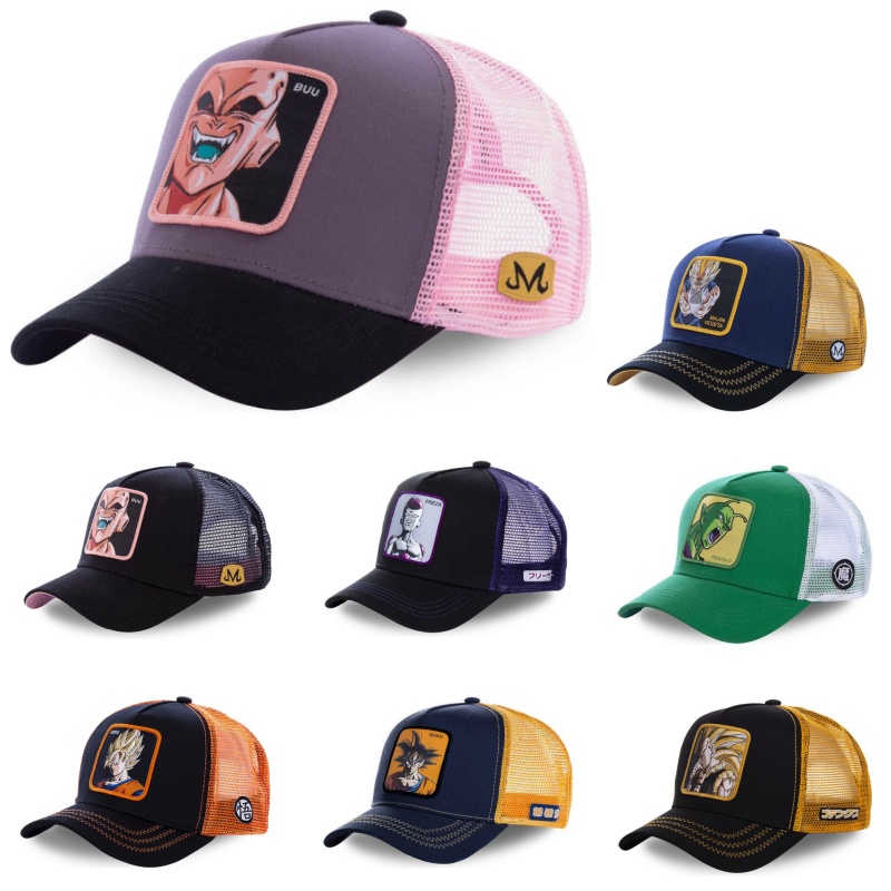 새로운 드래곤 볼 손오공 모자 여름 여행 정점 모자 남 - Trucker Cap Mesh 리뷰 및 가격