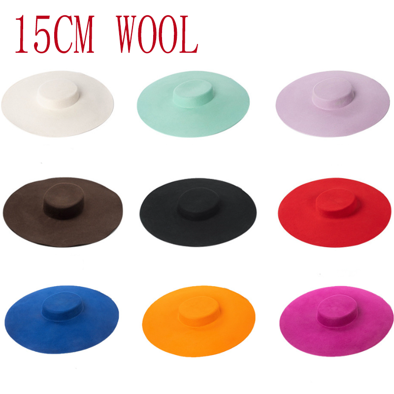 15cm 울 밀짚 넓은 챙 평평한 탑 정장용 검정 여성 - Fedora Hat Wool 리뷰 및 가격