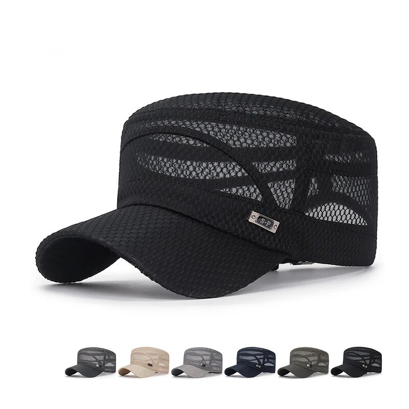 뉴 아이언 라벨 풀 넷 통기성 플랫 캡 남성용 캐주얼  - Snapback Hat Flat 리뷰 및 가격