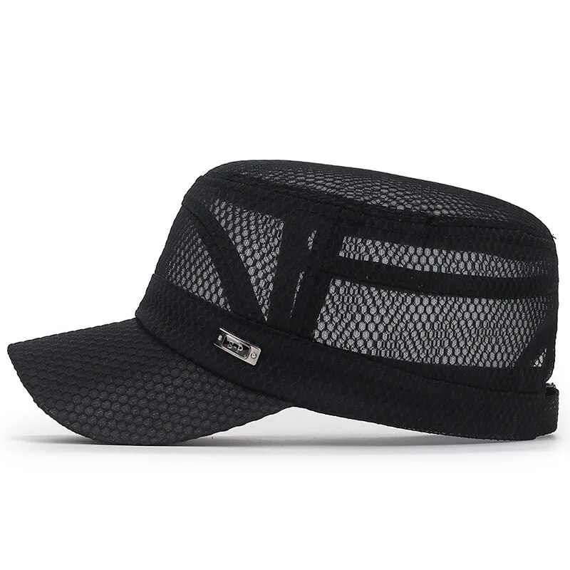뉴 아이언 라벨 풀 넷 통기성 플랫 캡 남성용 캐주얼  - Snapback Hat Flat 리뷰 및 가격