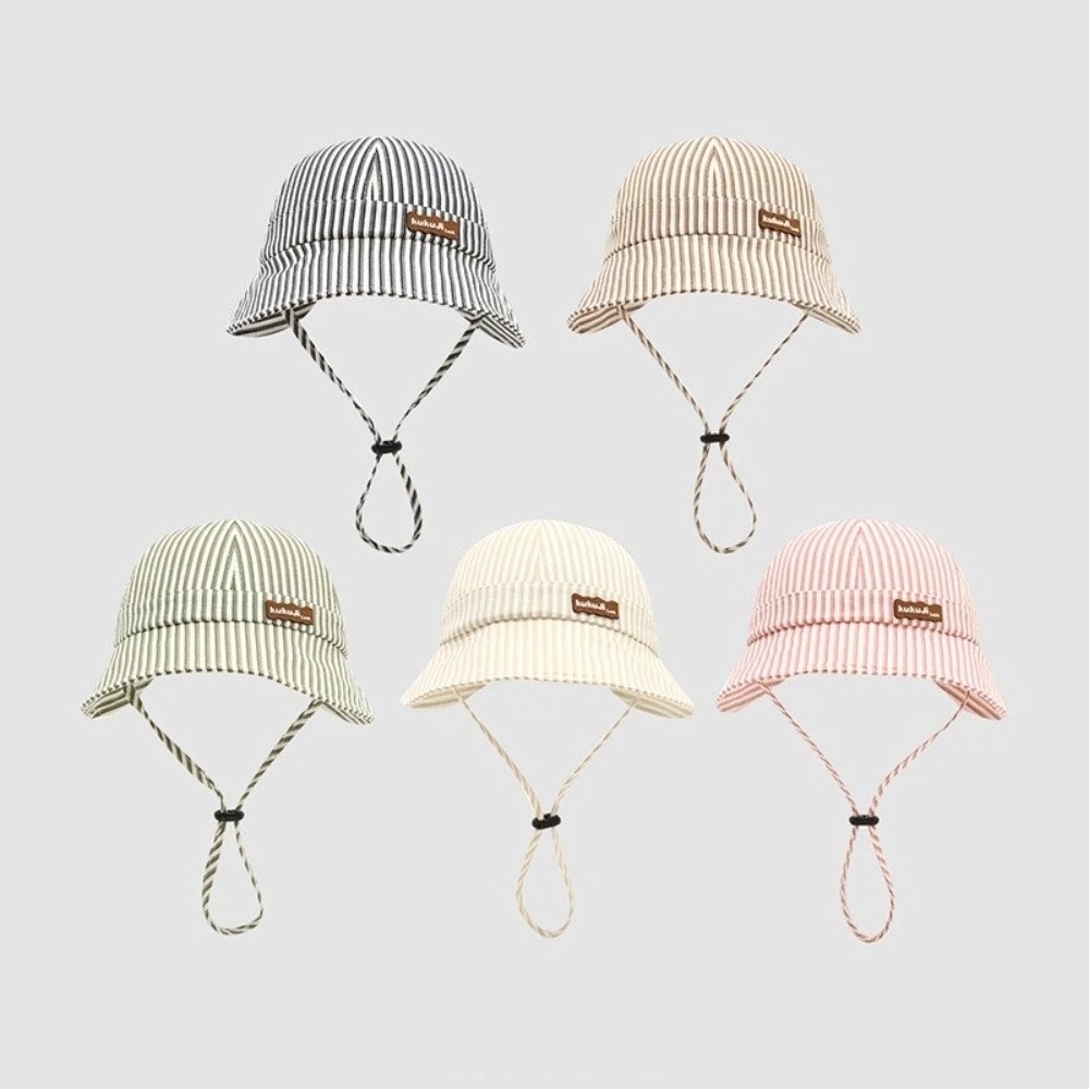 새로운 스트라이프 아기 버킷햇 조절 가능 통기성 좋은  - Sun Hat Wide Brim 리뷰 및 가격